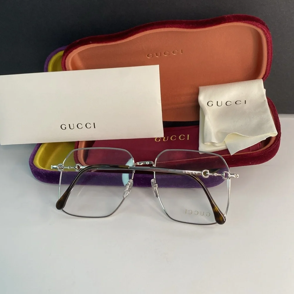 New Authentic GG0952o Gucci Glasses 'Silver Black' GG0952O-003